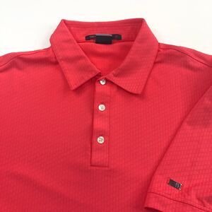 Nike Dri Fit Tiger Woods Medium Golf SS Stretch Button Polo Shirt Pink MINT